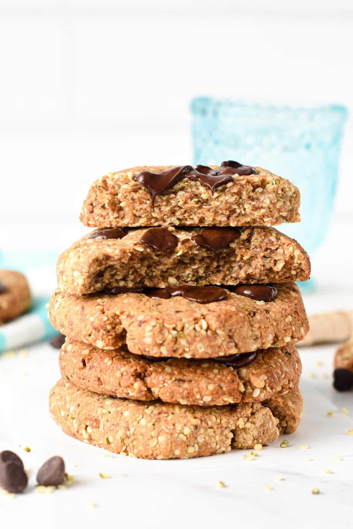 Easy, soft, chewy hemp heart cookies with peanut butter and naturally sweetened with Medjool dates. A healthy vegan protein cookie recipe 100% refined sugar-free and gluten-free.