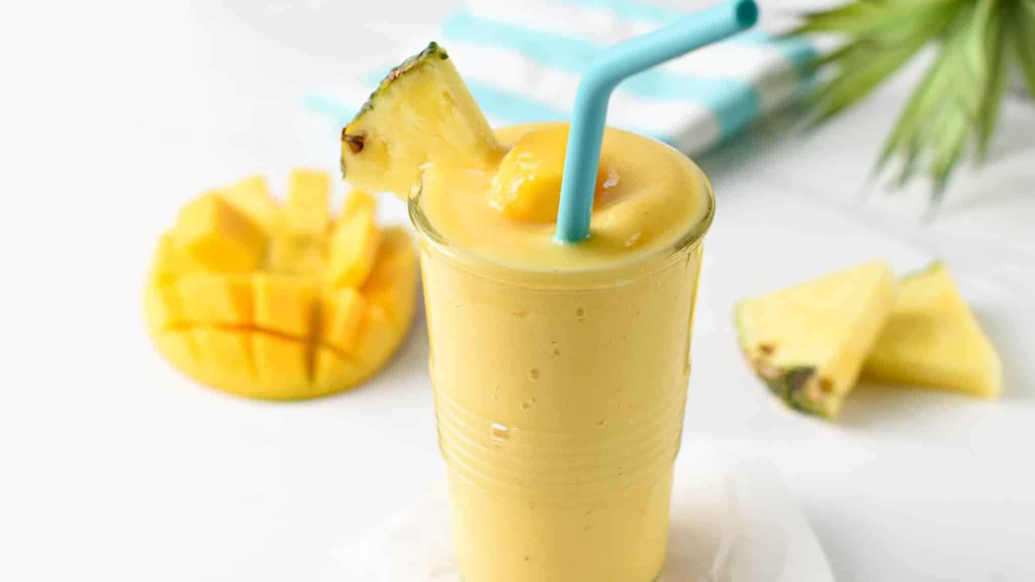 Post Workout Pineapple Smoothie (Dairy Free!) ~ Veggie Inspired