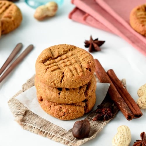 Pumpkin Peanut Butter Cookies (Vegan, Healthy)