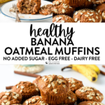 Healthy Banana Oatmeal Muffins Oatmeal Muffins