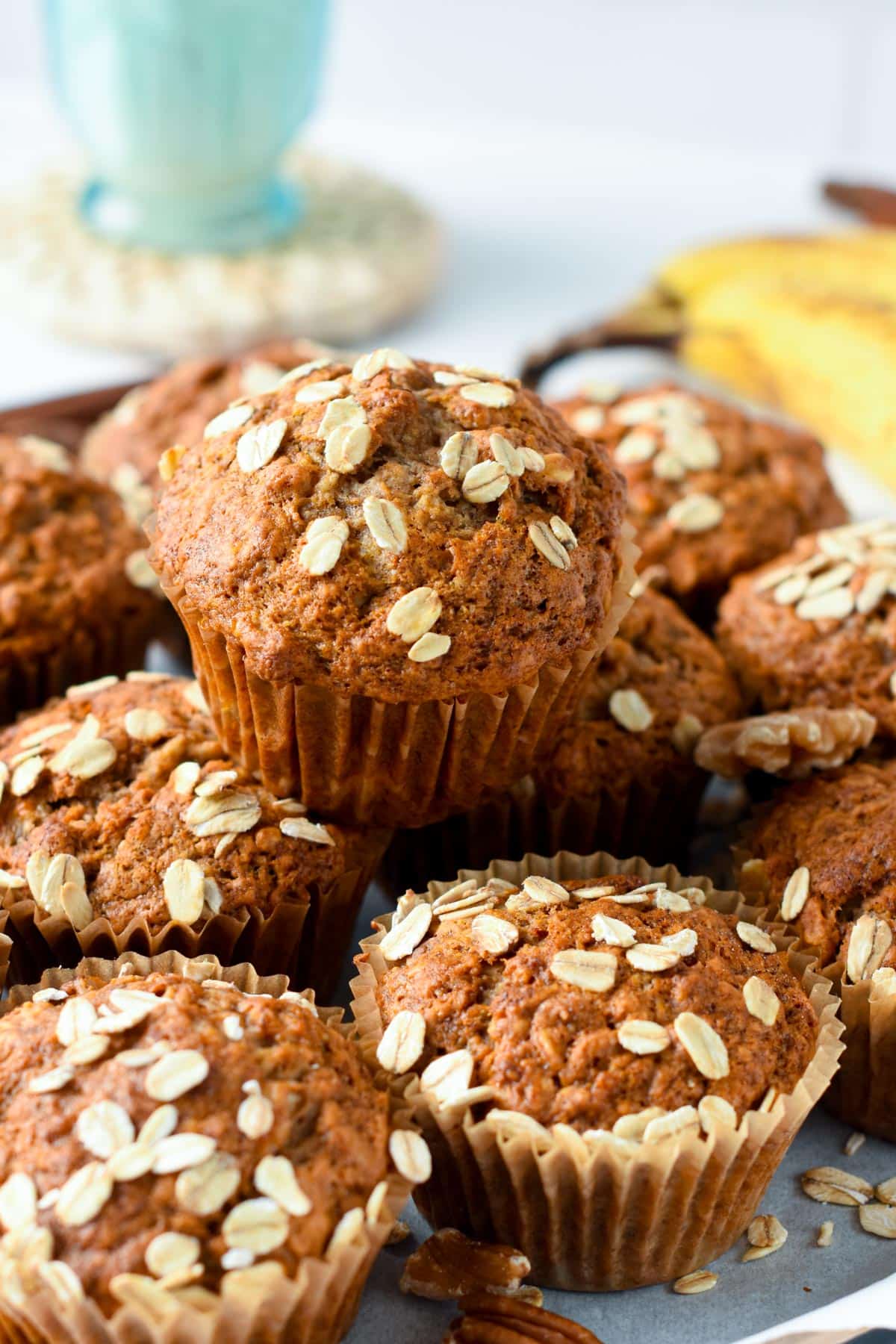 Healthy Banana Oatmeal Muffins Oatmeal Muffins