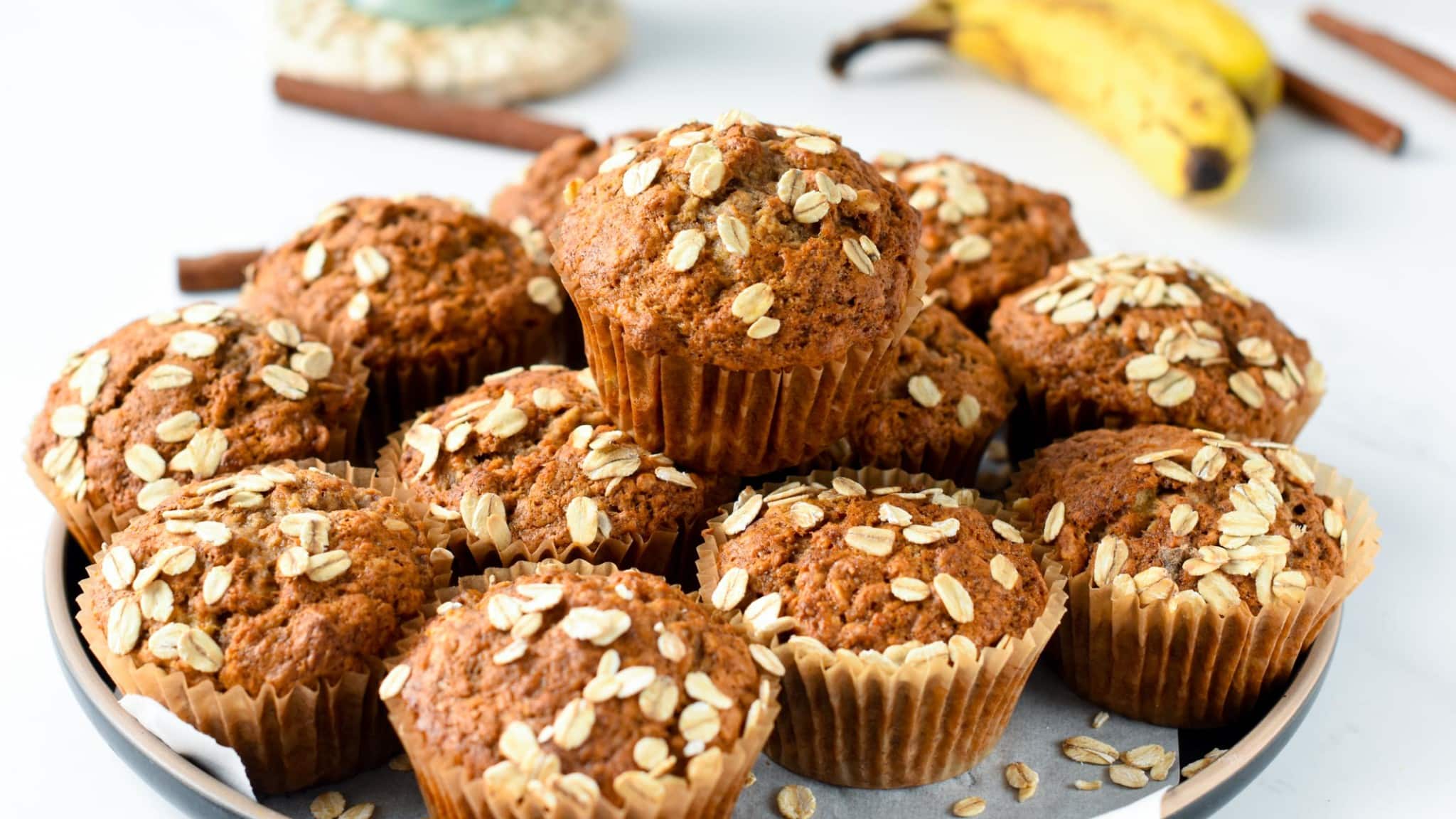 Healthy Banana Oatmeal Muffins Oatmeal Muffins