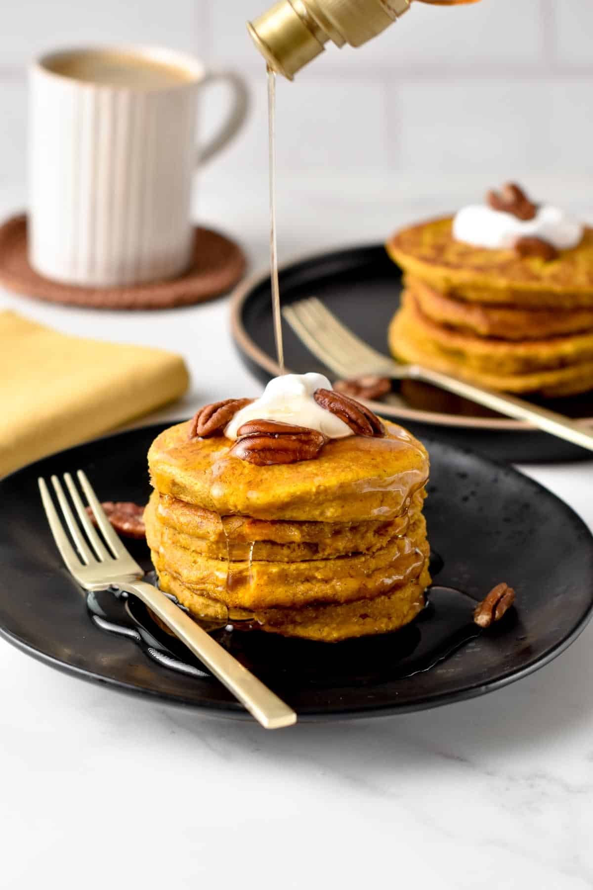 Pumpkin Oatmeal Pancakes