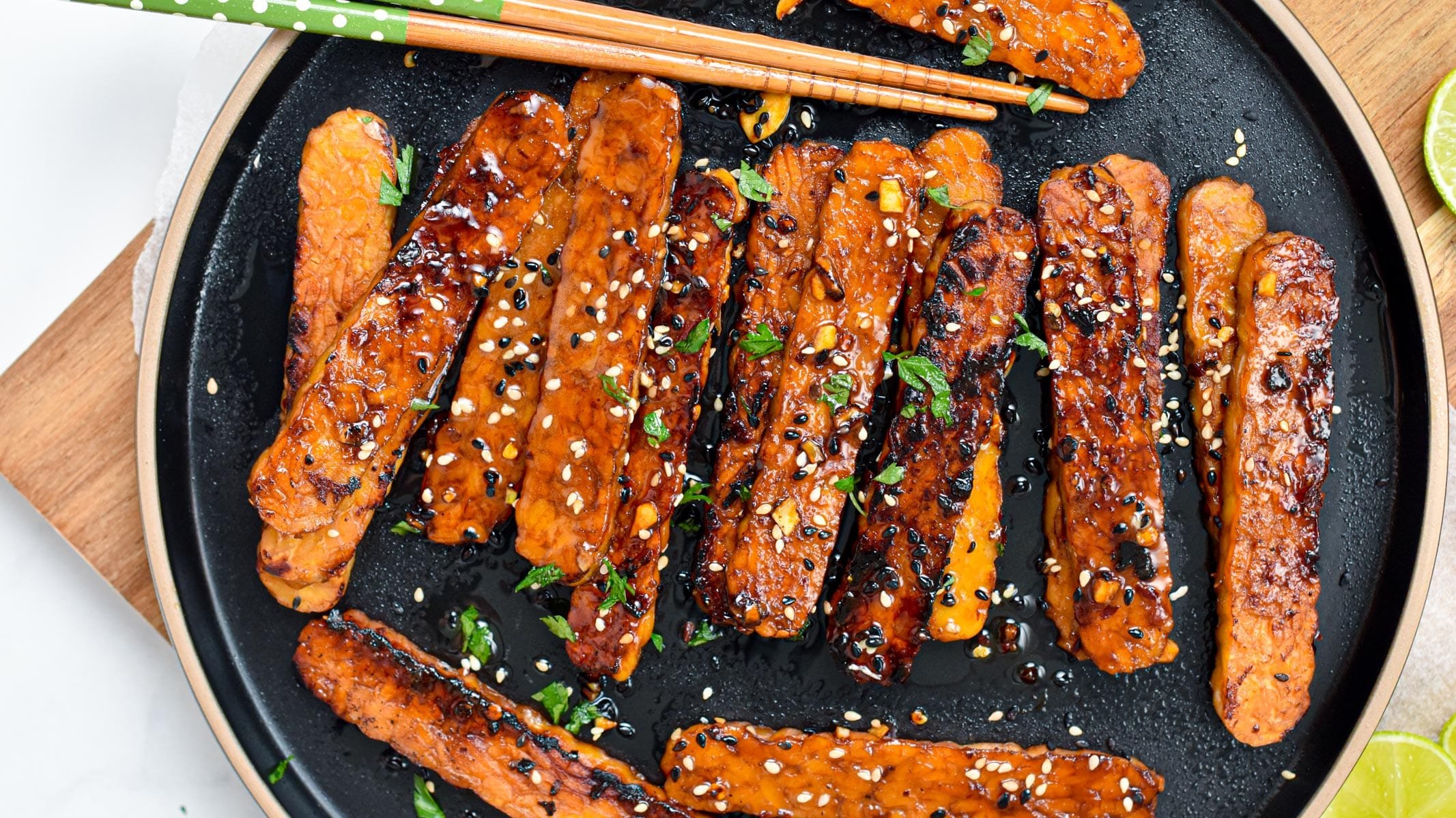 Marinated Peanut Baked Tempeh