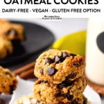 These 4 ingredient Banana Oatmeal Cookies are the most delicious, easy oatmeal cookies ever. Plus, the recipe takes barely 20 minutes to make and it's refined sugar free and vegan too.