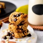 These 4 ingredient Banana Oatmeal Cookies are the most delicious, easy oatmeal cookies ever. Plus, the recipe takes barely 20 minutes to make and it's refined sugar free and vegan too.