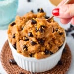 This Homemade Protein Cookie Dough is the most easy 5 minute protein snack for cookie dough lovers.