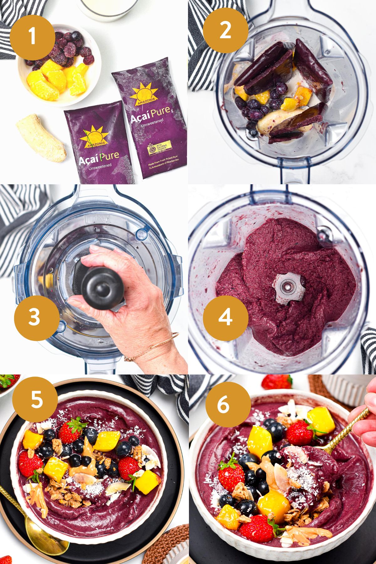 How to make vegan Acai Bowl recipe.