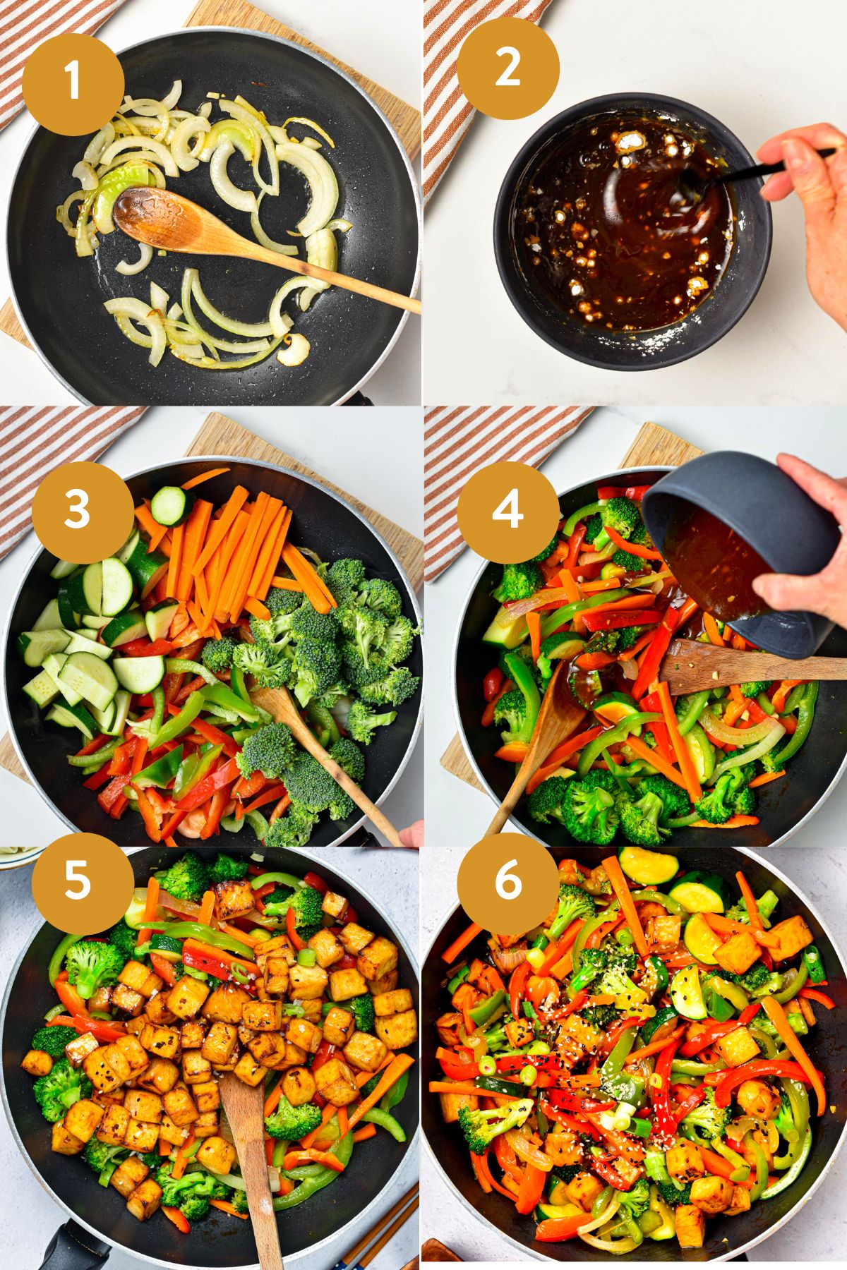 This Vegan Stir Fry is an healthy quick and easy dinner packed with more than 8 plants. Plus, it's a very fulfilling diner too packed with plant-based proteins from tofu. 