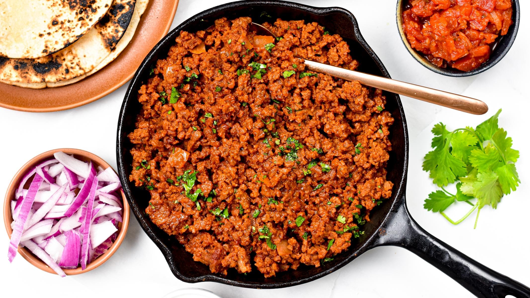 This TVP Taco Meat recipe is a delicious meat-free alternative for taco nights ready in 15 minutes. Bonus, textured soy proteins are not very expensive so it's a great low cost, high-protein vegan meal.