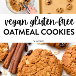 These Vegan Gluten Free Oatmeal Cookies are crispy, chewy vegan breakfast cookies made with naturally gluten-free ingredients. They are packed with fiber, proteins and a delicious way to starts your day.