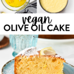 This vegan olive oil cake is an easy one bowl spongy vanilla cake with a hint of lemon and delicious moist olive oil crumb. If you love the subtitle flavor of olive oil, you are in for a treat.