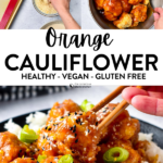 This easy Orange Cauliflower recipe is made of crispy, baked cauliflower pieces coated in a rich sweet, sticky orange sauce.