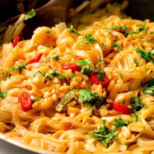 Stir Fried Creamy Peanut Noodles