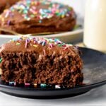 This Protein Cake recipe is a high-protein moist chocolate birthday cake perfect as a healthy celebration cake. It's packed with 15 grams of protein per serving and topped with the best creamy smooth chocolate protein frosting.