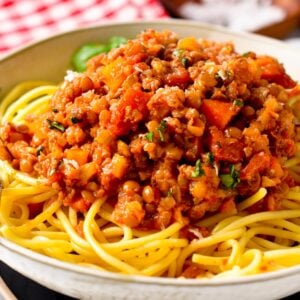 Vegan Bolognese Recipe (with Lentils)