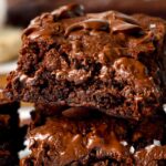 These Vegan Brownies recipes are tasty gooey brownies with a fudgy chocolate center and perfect crinkle on top.