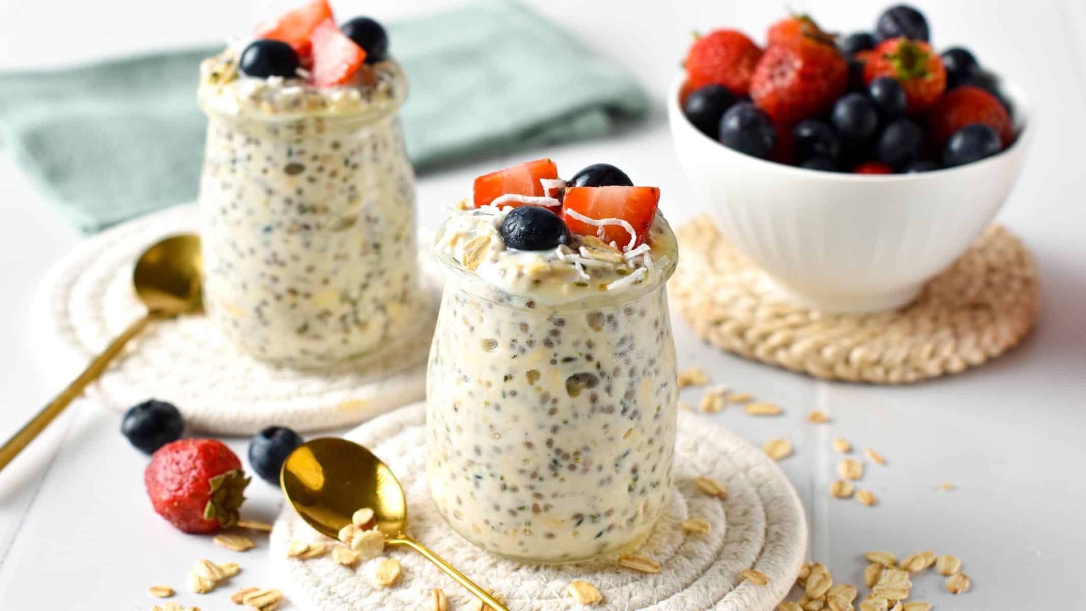 This Diabetic Overnight oat is a low-carb version of the classic overnight oat recipe using hemp heart and oat to boost protein, and healthy fats and cut down on carbs.