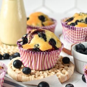 Eggless Blueberry Muffins