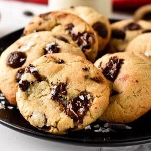 These Eggless Cookies are easy eggless chocolate chips cookies with a chewy texture and perfect for a quick snack