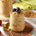 This Flaxseed pudding is an easy healthy high-fiber breakfast with 12g of fiber per serve and a delicious vanilla cinnamon flavor.