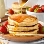 These Oat Milk Pancakes are easy fluffy pancakes perfect for a comforting dairy-free, nut-free breakfast.