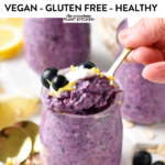 These blueberry overnight oats are a healthy creamy breakfasts packed with anti-inflammatory from blueberries and the most beautiful vibrant natural, purple color.