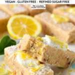 This healthy lemon slice is an easy healthy no baked lemon dessert that is also refined sugar-free, dairy-free, and vegan. This healthy lemon slice is an easy healthy no baked lemon dessert that is also refined sugar-free, dairy-free, and vegan.