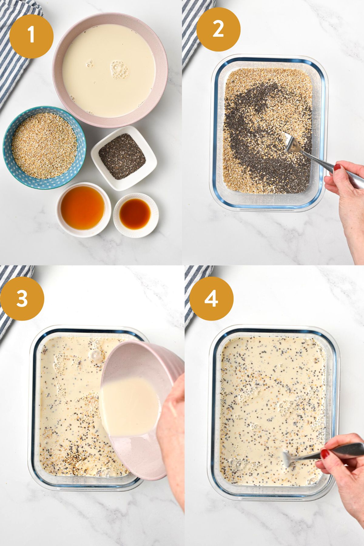 This Overnight Steel Cut Oats recipe is the most creamy overnight oats recipe, perfect to meal prep super healthy breakfasts.