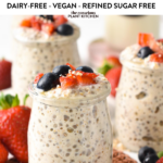 This Overnight Steel Cut Oats recipe is the most creamy overnight oats recipe, perfect to meal prep super healthy breakfasts.