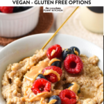 Enjoy a creamy breakfast with this Protein Steel cut Oats recipe packed with 22 grams of protein per serve.