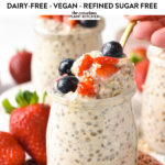 This Overnight Steel Cut Oats recipe is the most creamy overnight oats recipe, perfect to meal prep super healthy breakfasts.