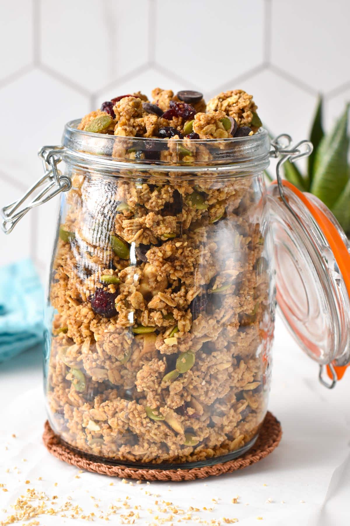 This homemade Steel Cut Oats Granola recipe is an easy, healthy crunchy granola recipe packed with proteins and fiber.