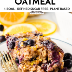 This Lemon blueberry baked oatmeal is a healthy breakfast packed with lemon blueberry flavors and all the nutrition from wholegrain oats.