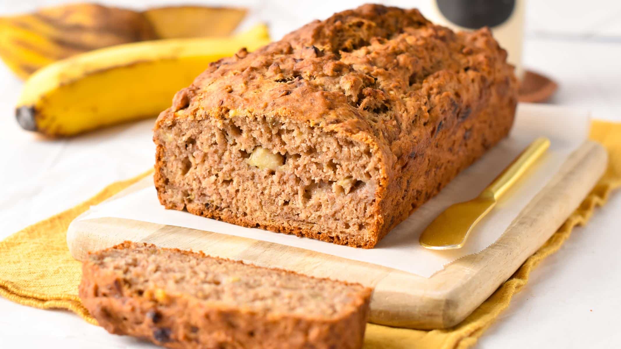 This No Sugar Added Banana Bread is simply the most simple, healthy banana bread recipe ever! If you have ripe bananas sitting on your kitchen counter, this is the banana bread recipe you need.