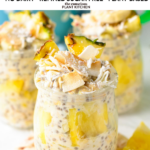 This Pina Colada Overnight Oats is a dream healthy breakfast with delicious tropical flavors from coconut and pineapple. If you are a Pina colada lover, this healthy breakfast recipe is for you.