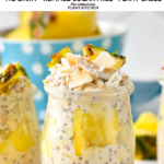 This Pina Colada Overnight Oats is a dream healthy breakfast with delicious tropical flavors from coconut and pineapple. If you are a Pina colada lover, this healthy breakfast recipe is for you.