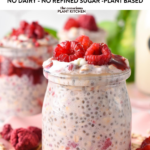 These Raspberry Overnight Oats are the most refreshing breakfast oatmeal jars for summer. Packed with nutrient-dense chia seeds, oats, and fresh raspberries, these will keep you full and happy in the morning.