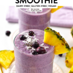 This Blueberry Pineapple Smoothie is the most delicious and refreshing summer smoothie with antioxidants. You will love the combination of sweet blueberries and the tropical flavors of pineapple