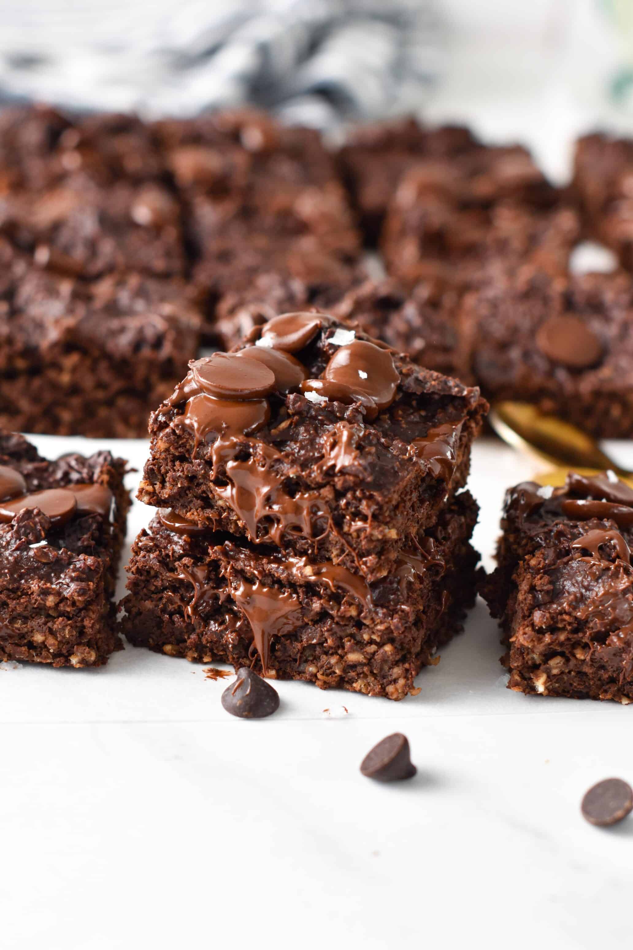 These Plant-Based Yogurt Brownies are oil-free brownies simply made with yogurt instead of oil or plant-based butter. Plus, they are also refined sugar-free, and packed with whole grains from oats.