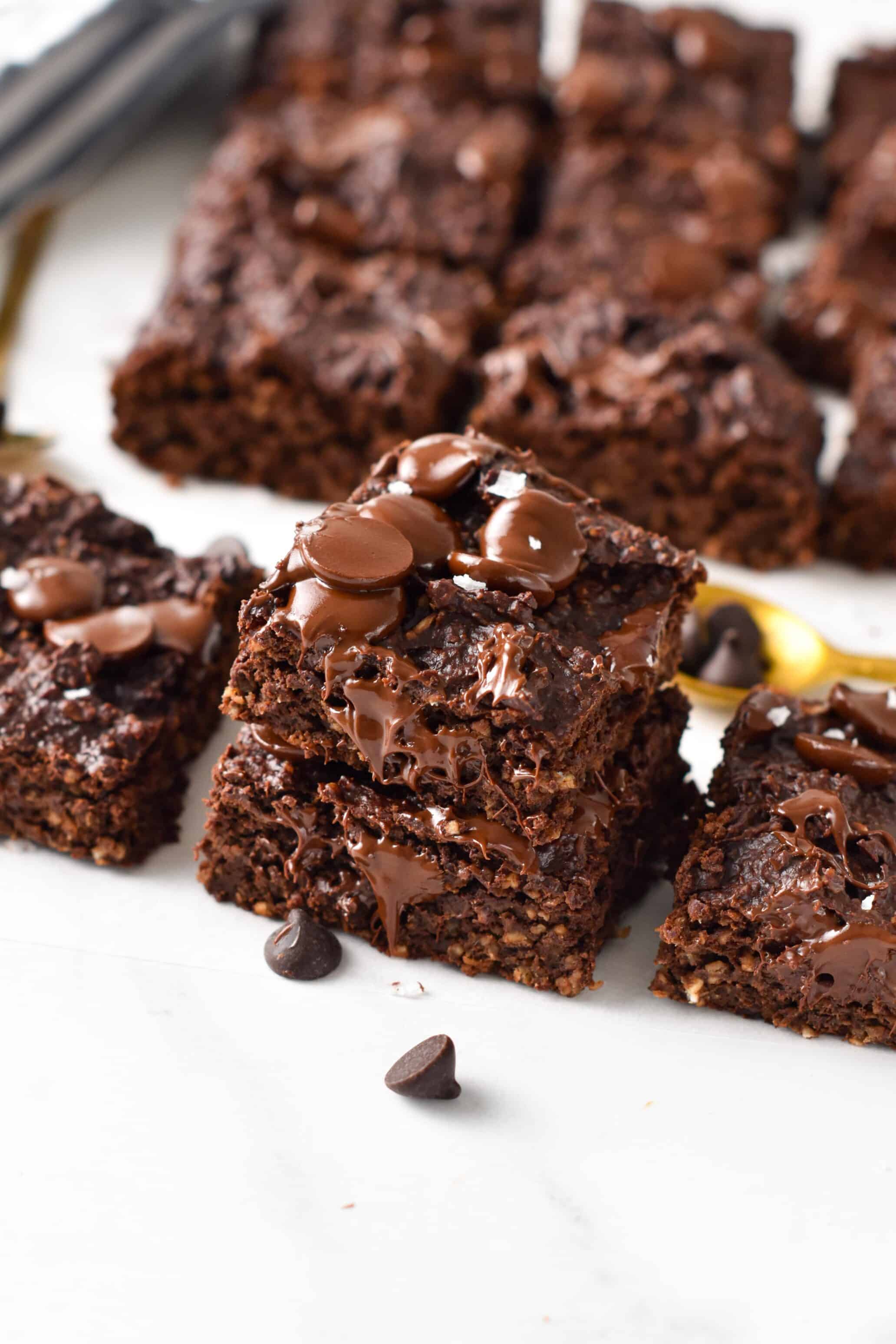 These Plant-Based Yogurt Brownies are oil-free brownies simply made with yogurt instead of oil or plant-based butter. Plus, they are also refined sugar-free, and packed with whole grains from oats.