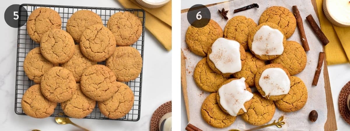 Cooling and Decorating Vegan Pumpkin Cookies