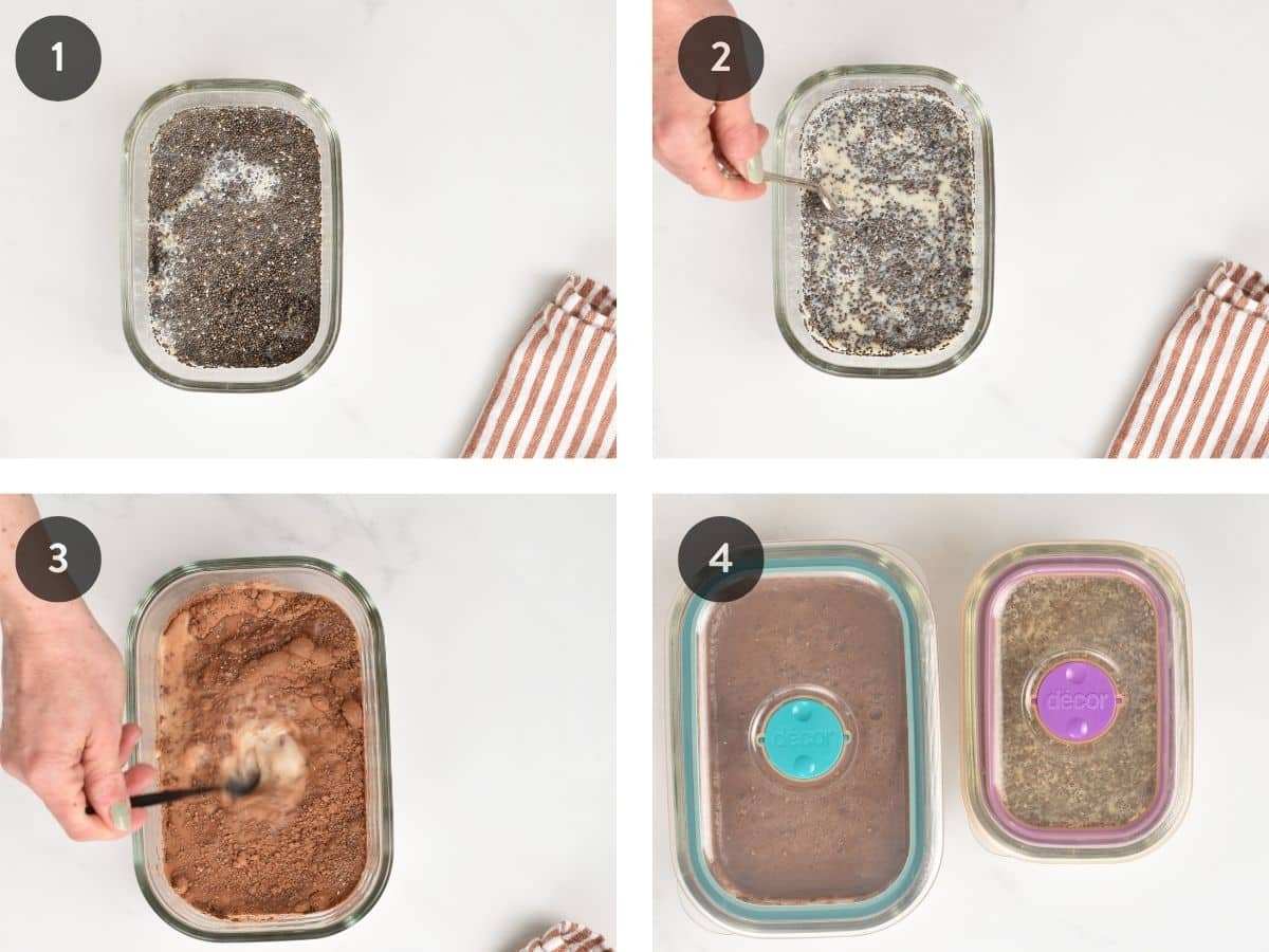 Step-by-step instructions on Preparing Tiramisu Chia Pudding