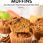 These vegan morning glory muffins are the best vegan breakfast muffins ever, packed with the best fall flavors from apples, carrots, cinnamon, ginger, and walnuts.