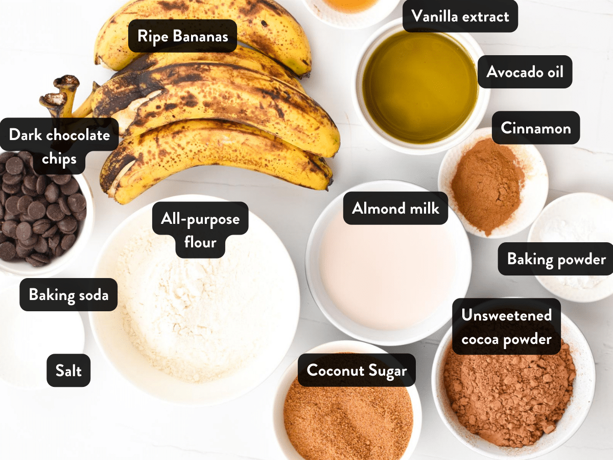 Ingredients Vegan Chocolate Banana Cake