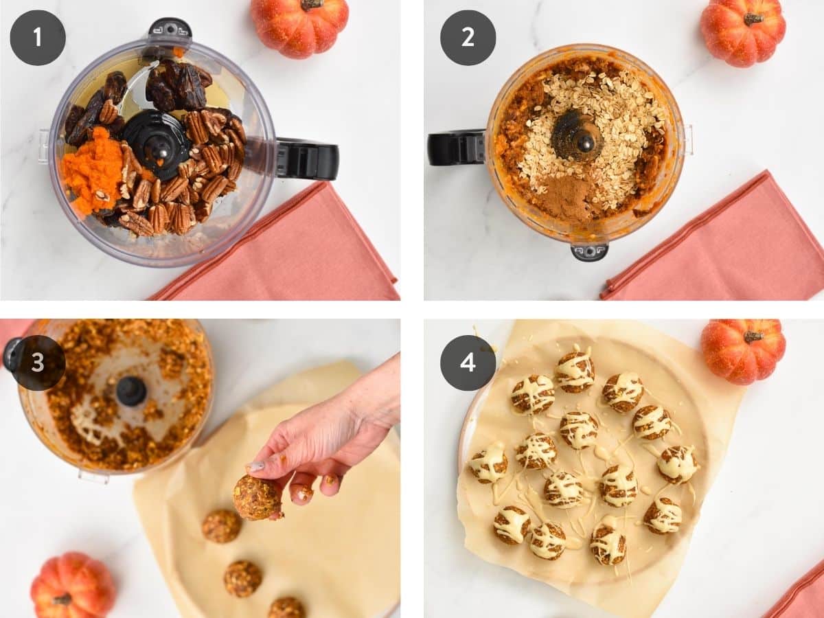 Step-by-step instructions on Making Pumpkin Energy Balls