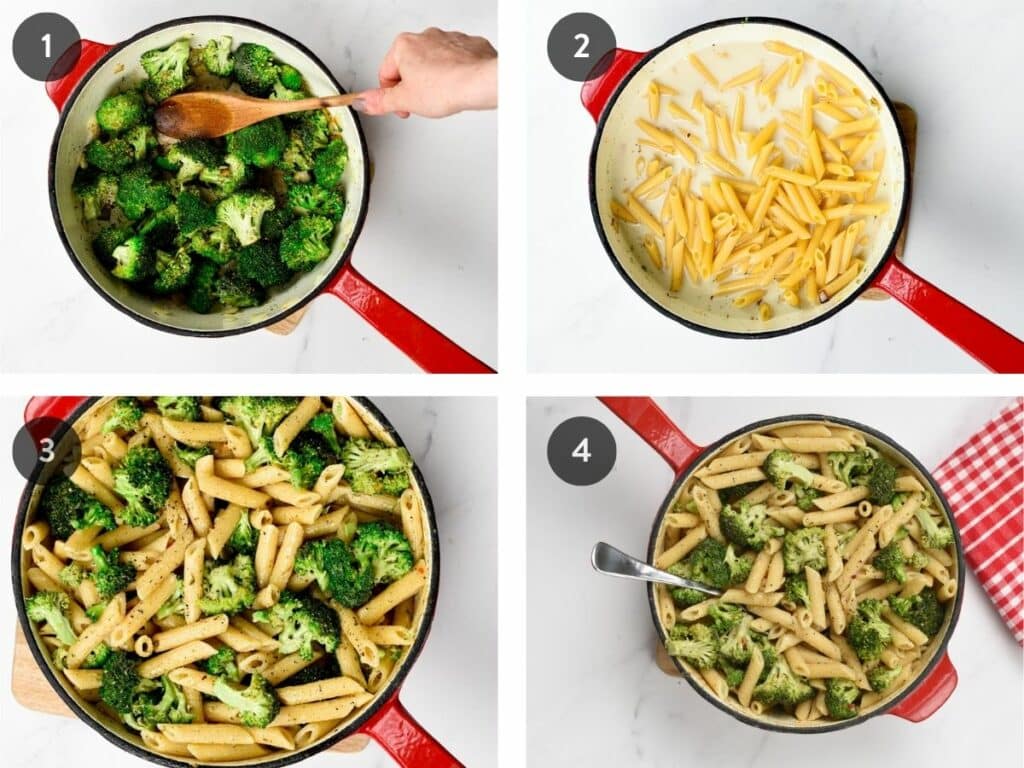Making Vegan Broccoli Pasta