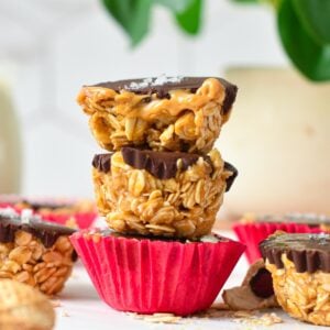 No Bake Peanut Butter Oat Cups