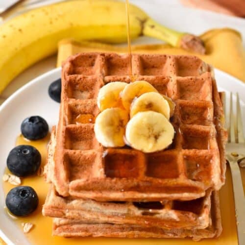 Healthy Banana Waffles