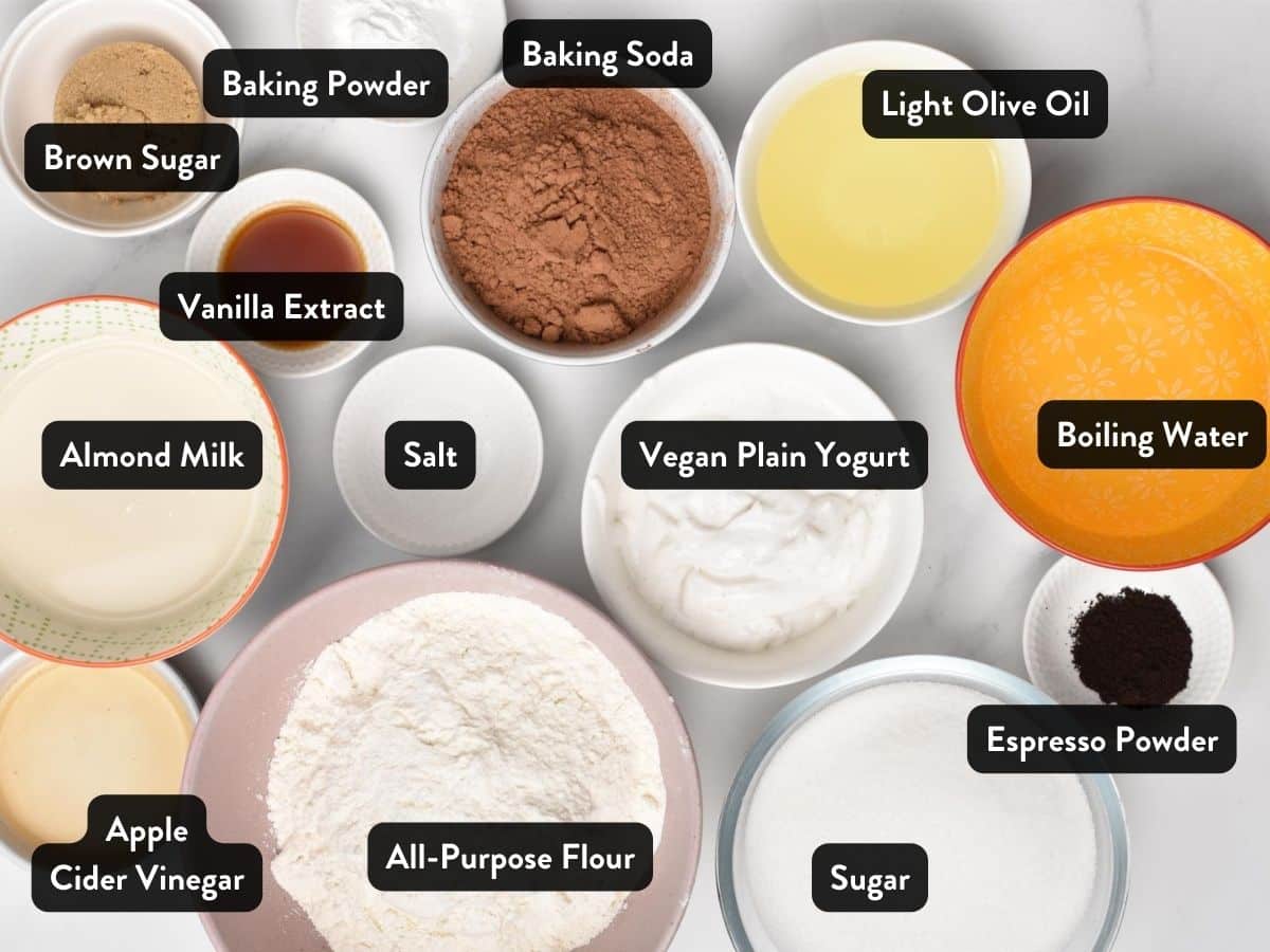 Ingredients for Vegan Bundt Cake